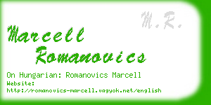 marcell romanovics business card